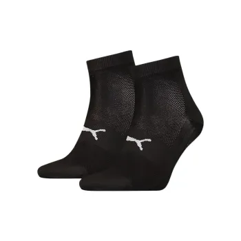 PUMA Sport Unisex Light Quarter Socks 2 Pack Ankle Socks Men's 2 Pack Black