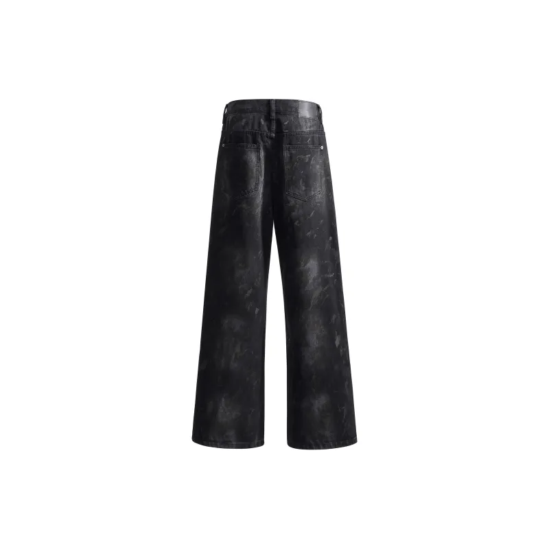 Wen Shan Jeans Women's Dirty Mud Black-1