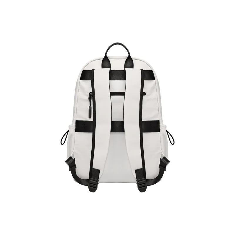 POLO Fabric Backpack For Men Large Size Unisex Ecru/Black-3