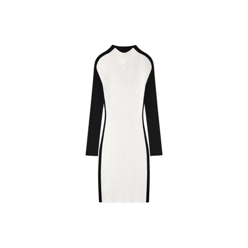 COURREGES Long-Sleeved Dresses Women's Black White