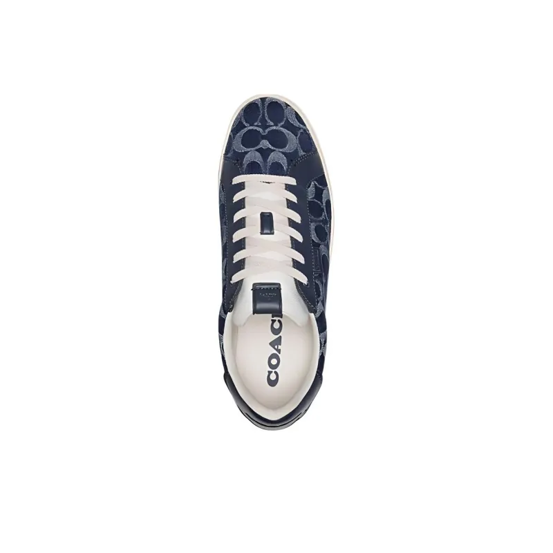 COACH Lowline Low Top Skateboard Shoes Men's Blue-3
