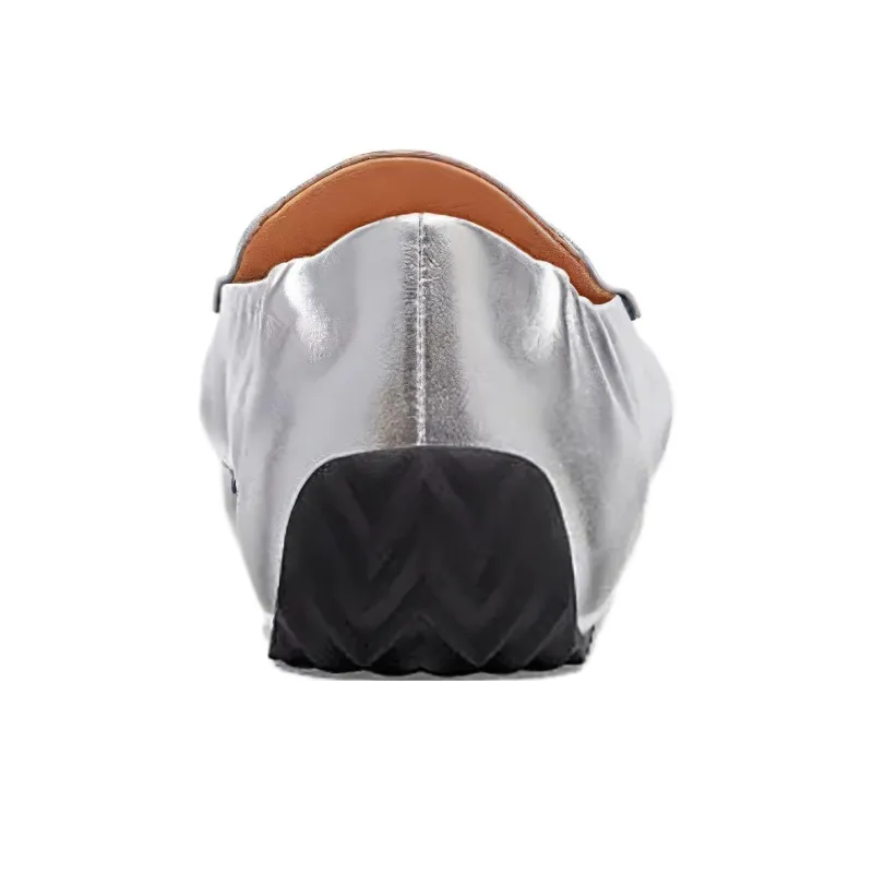 COACH Ronnie Metallic Leather Loafers-4