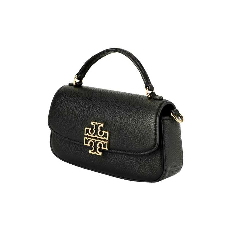 TORY BURCH Britten Litchi Grain Leather Shoulder Bag Crossbody Bag Handbag Mini Women's Black-3