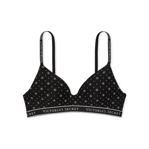 Victoria's Secret The T-shirt Lightly Lined Wireless Bra / Print Bra Women's Black