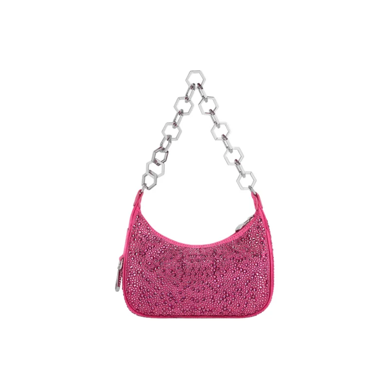 PHILIPP PLEIN Calfskin Handbag, Shoulder Bag Women's Fuchsia Purple-1