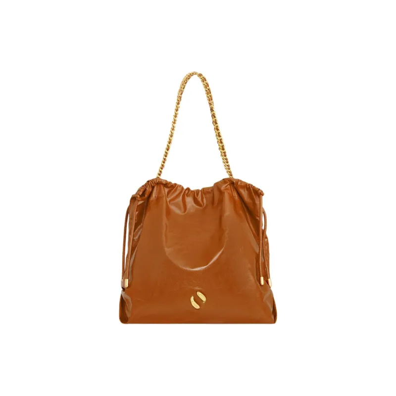 REBECCA MINKOFF Genuine Leather Handbag Shoulder Bag Women's Brown-0