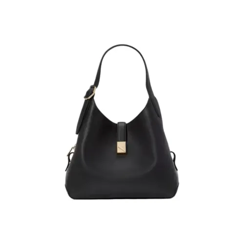 Kate Spade Pebbled Leather With Cow Leather Handbag, Shoulder Bag Regular Women's Black