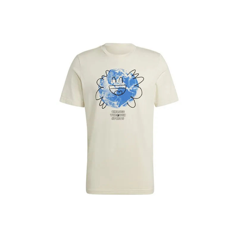 Adidas T-Shirts Men Ivory-1