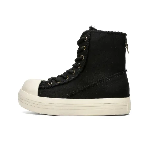 Roubini Abrasion Resistant Slip Resistant High Top Skateboard Shoes Unisex