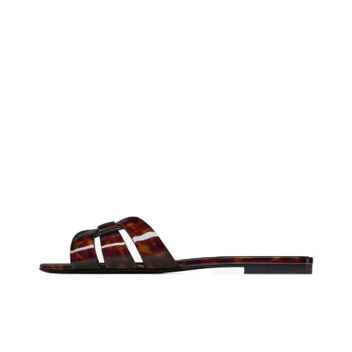 SAINT LAURENT Tribute Tortoiseshell-effect Slides