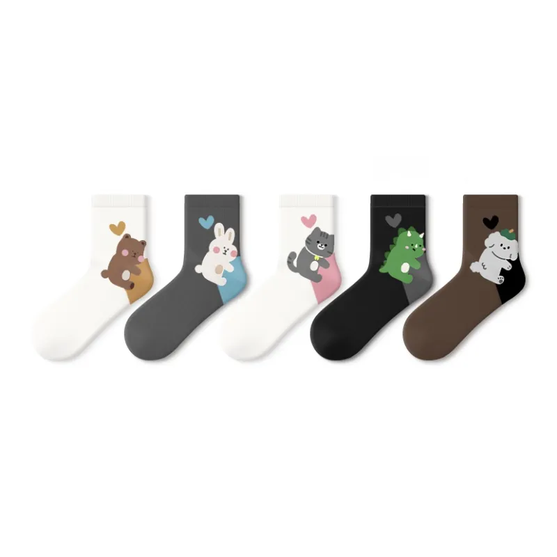 Primeet Mid Calf Socks Women's 5 Pack-5