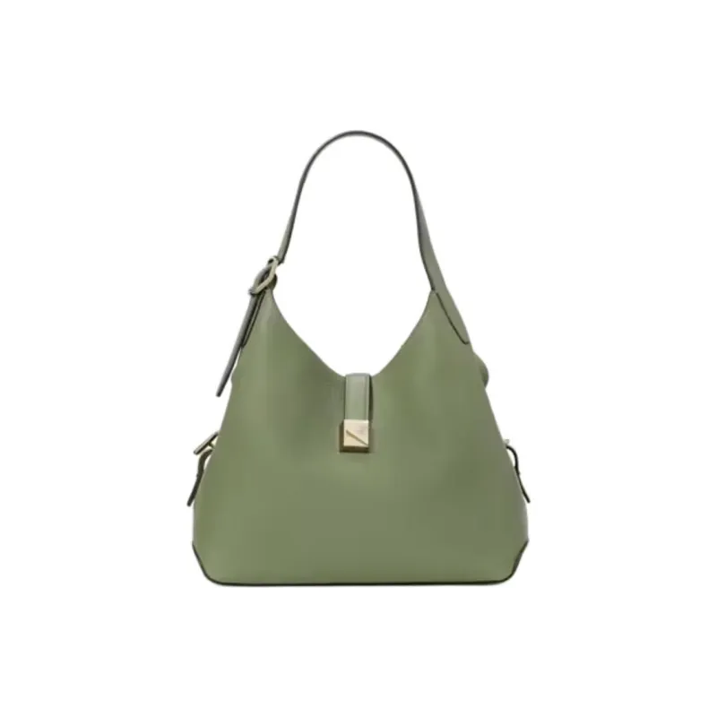 Kate Spade Pebbled Leather With Cow Leather Handbag, Shoulder Bag Medium Size Women's Green-0