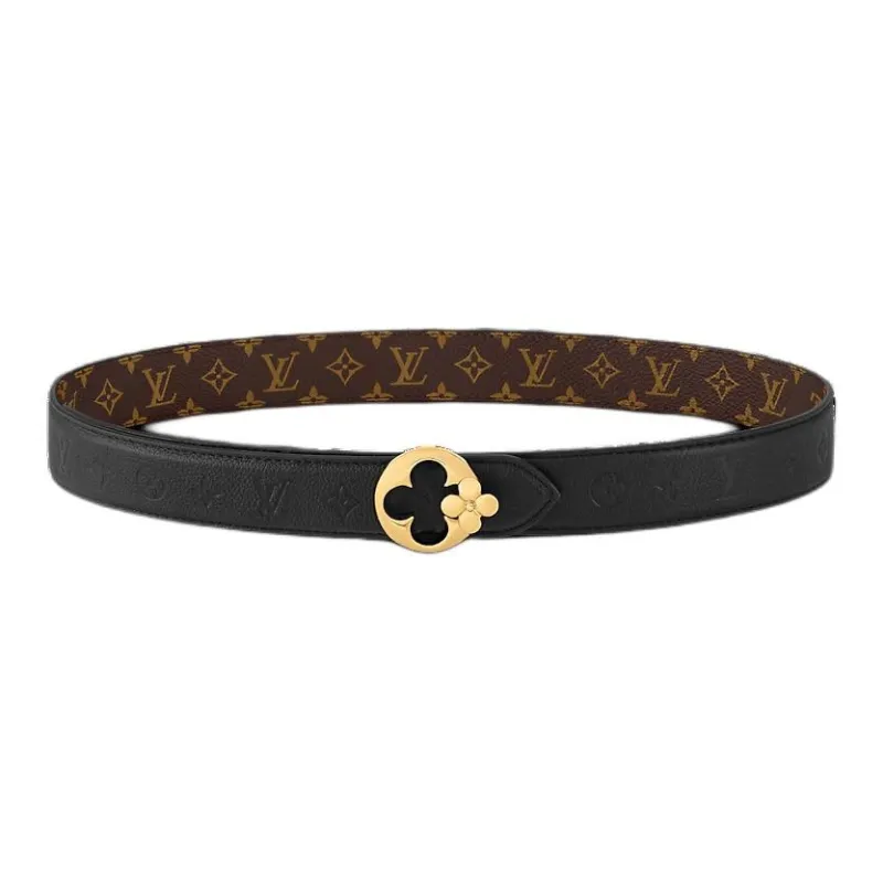 LOUIS VUITTON Lv Flowergram Round 30mm Reversible Belt-0