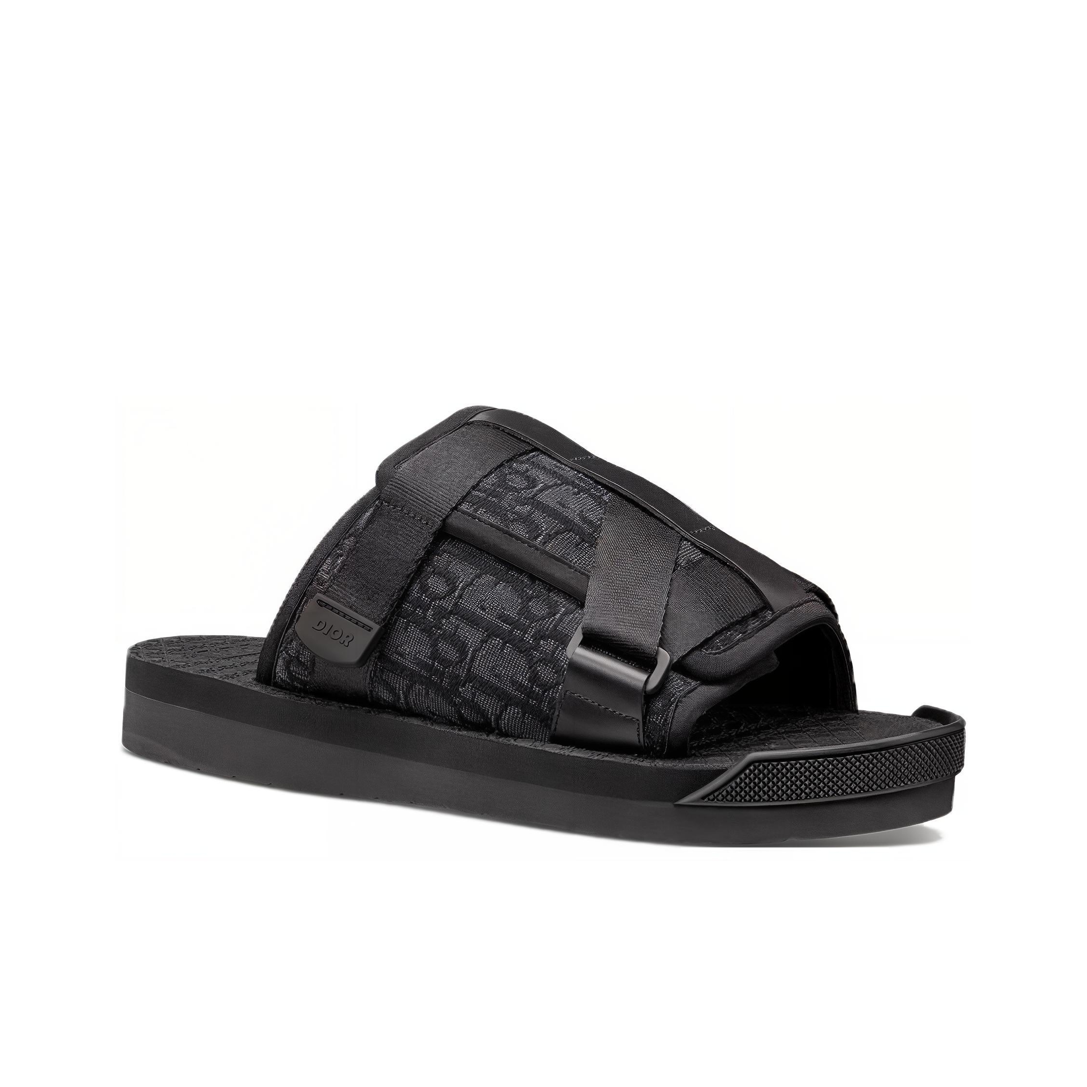 Dior Alpha Sandal Beige and Black Dior Oblique Jacquard | DIOR