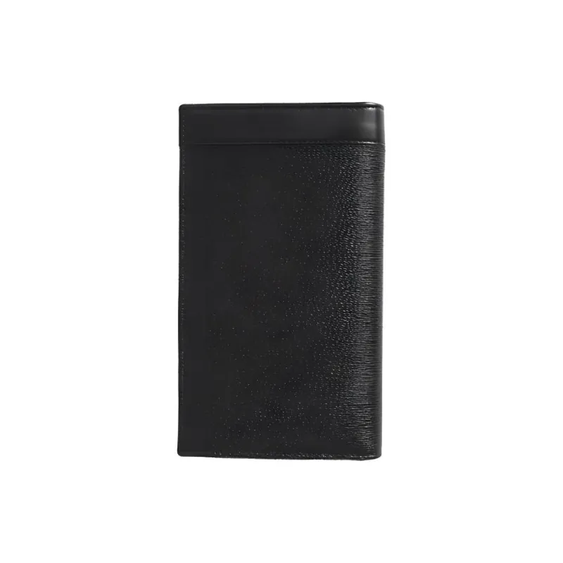 BVLGARI Cow Leather Wallet Men's Black-1