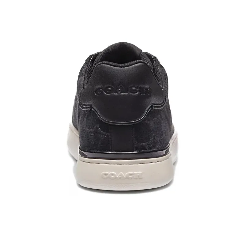 COACH Clip Low Top Skateboard Shoes Men's Black-4