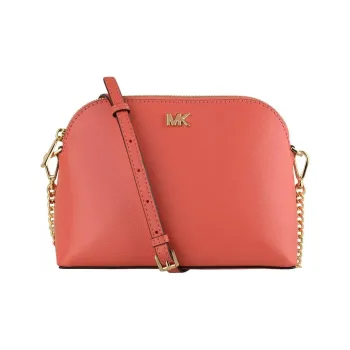 MICHAEL KORS Mott Leather Dome Bag, Shoulder Bag, Crossbody Bag Large Size Women's Pink