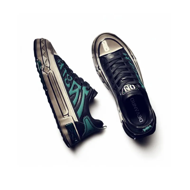 Devanro Moisture-Wicking Wear-Resistant Breathable Slip-Resistant Low-Top Skateboard Shoes Men-7