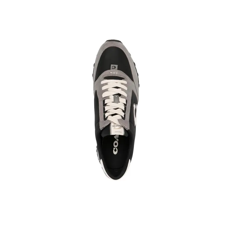 COACH Wear Resistant Low Top Casual Shoes Men's Gray Black-3