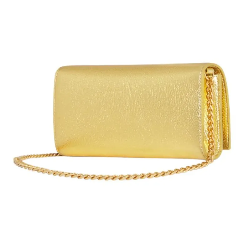 REBECCA MINKOFF Leather Shoulder Bag Crossbody Bag Women's Gold-1