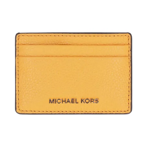 MICHAEL KORS Jet Set Cow Leather Card Holder Regular Women's Yellow