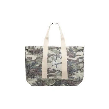 Stussy Cotton Canvas Tote Bag Shopping Bag Handbag Shoulder Bag Extra Large Unisex Camouflage