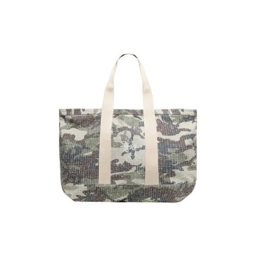 Stussy Cotton Canvas Tote Bag Shopping Bag Handbag Shoulder Bag Extra Large Unisex Camouflage