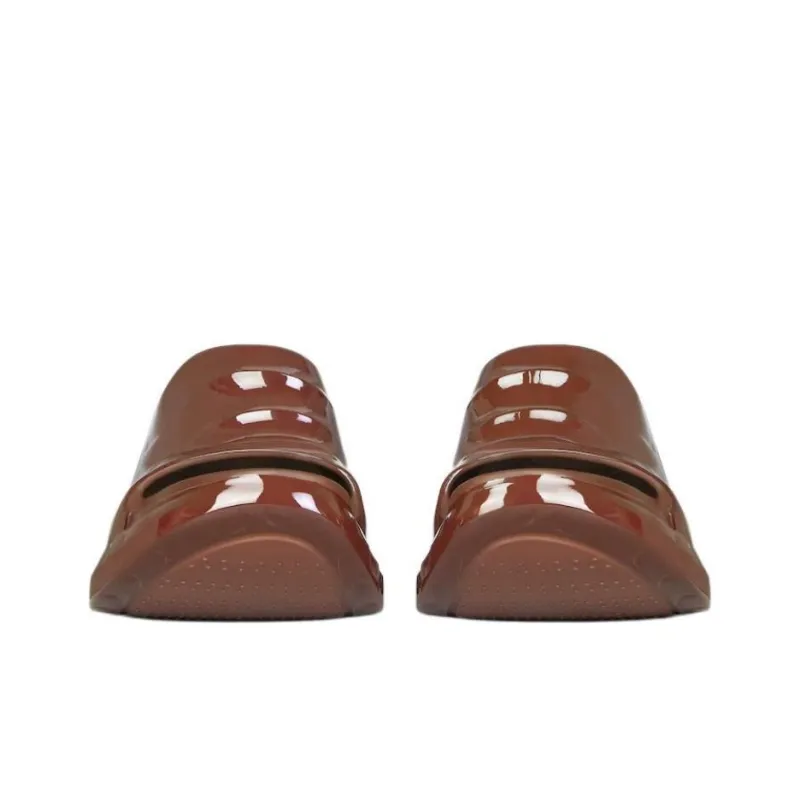 GIVENCHY Slide Slippers 10.9cm Women's Brown-3