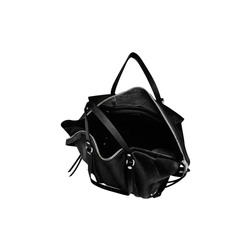 REBECCA MINKOFF Genuine Leather Tote Bag Shopping Bag Shoulder Bag Handbag Women's Black-2
