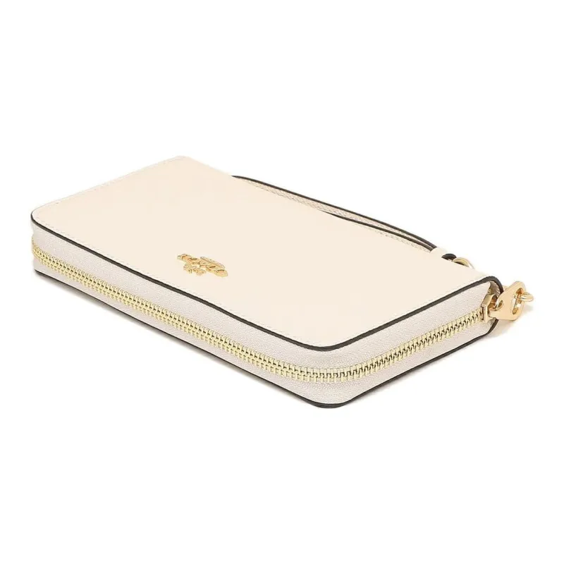 COACH Leather Clutches Wallets Women's Pure White-1