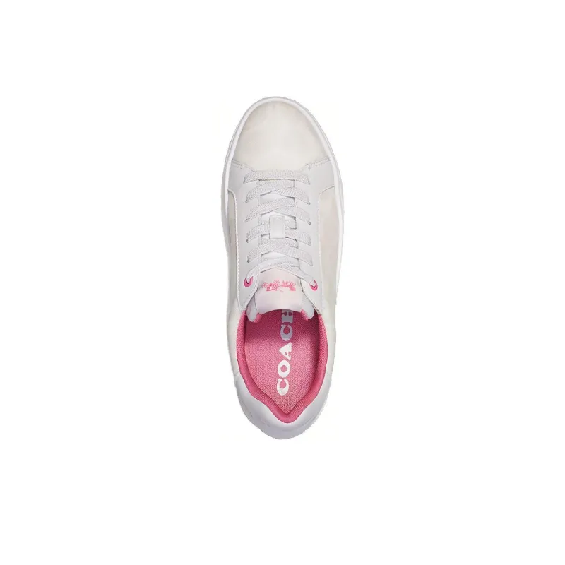 COACH Clip Low Top Stylish Skateboarding Shoes Women's White-3