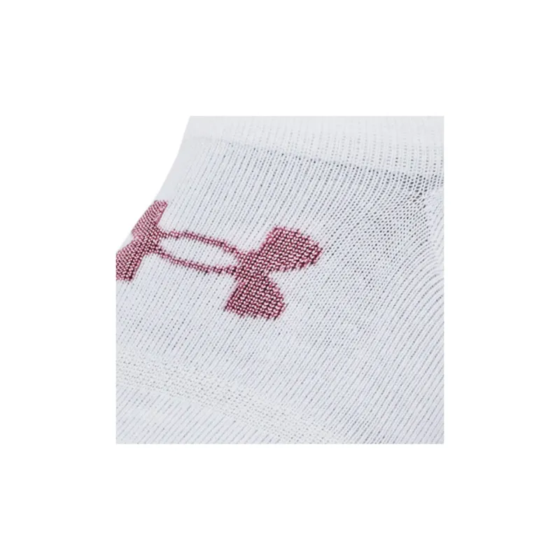 Under Armour Essential No Show Socks Unisex 3 Pack White-4