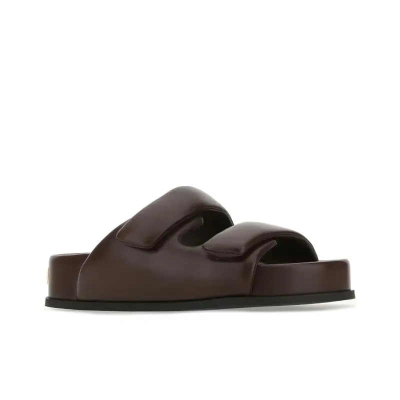 Valentino Roman Stud Slip Resistant Slide Slippers Men's Chocolate-2