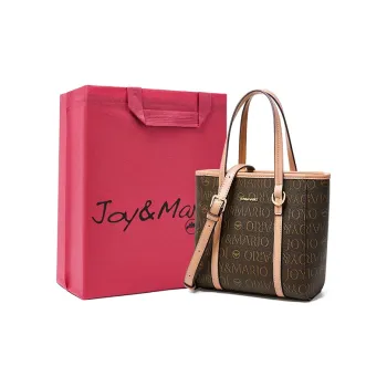 Joy&Mario PVC Handbag Shoulder Bag Crossbody Bag Regular Women's Cocoa Coffee/Mandarin Yellow/Ecru