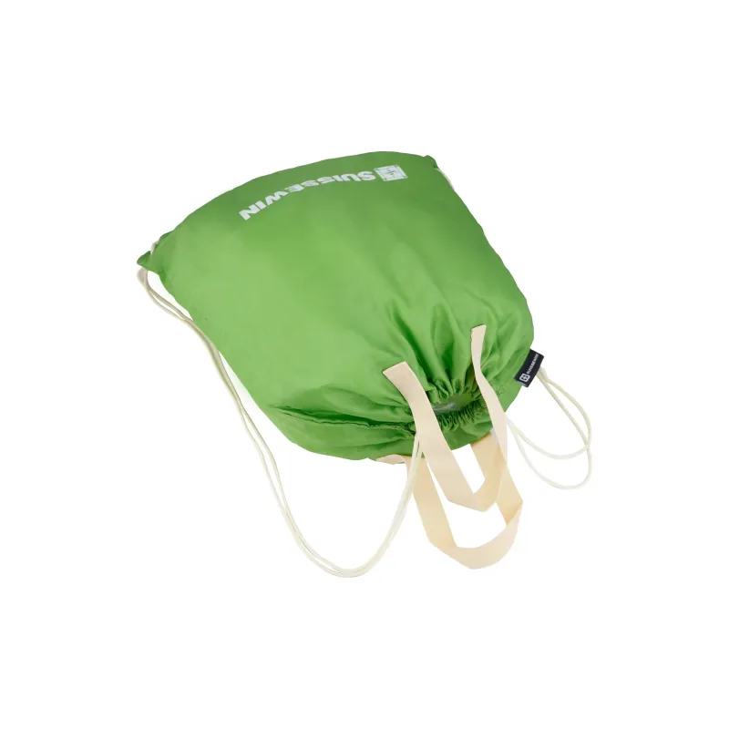 SUISSEWIN Polyester Backpack Unisex Green/Rose Red-3