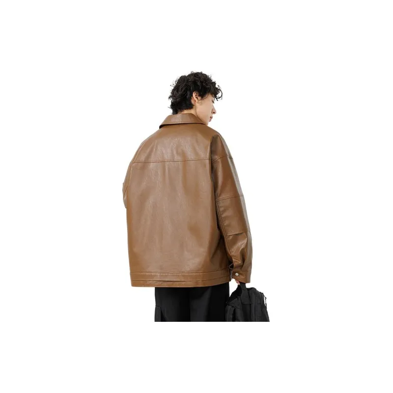 FOR FEAR THAT Leather Jacket Unisex-5