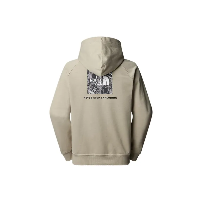 THE NORTH FACE Raglan Redbox Graphic Hoodie Sweatshirt Men Gray-1