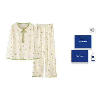 Floating Light Islands Pajama Set Women's Box White