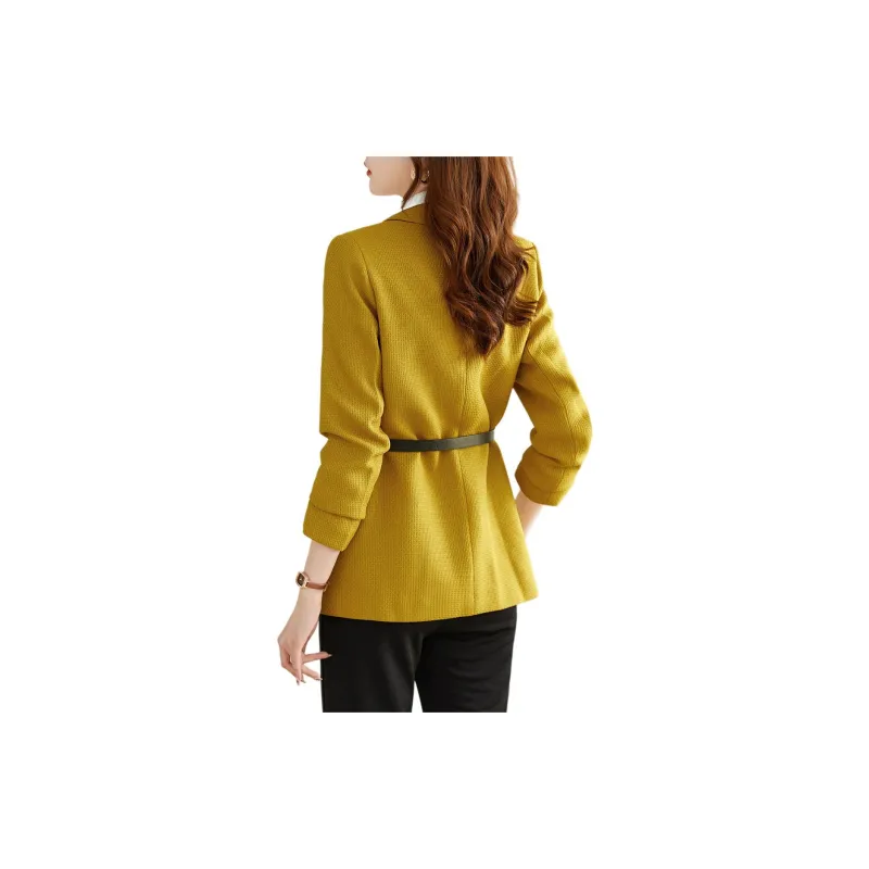 TERRE BLEUE Business Suit Women's Yellow-1