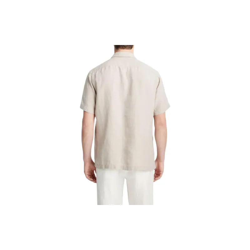 VINCE Polo Shirt Men Pumice White-1