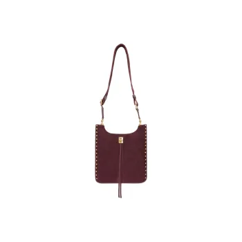 REBECCA MINKOFF Suede Leather Shoulder Bag Crossbody Bag Medium Size Women's Pomegranate Red