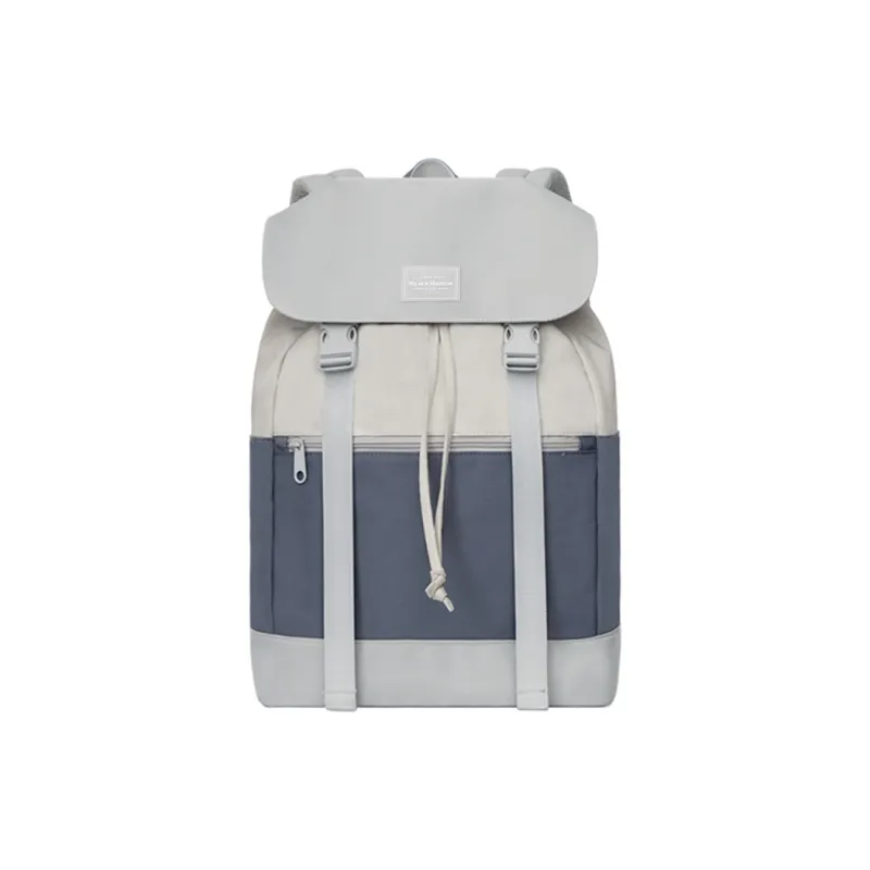 MR.ACE HOMME Fabric Lightweight Backpack Unique Design For College Students No Collisions Regular Unisex Smoke Blue-15