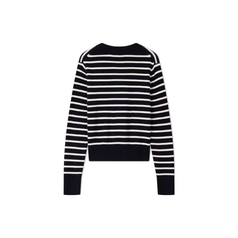 Tommy Hilfiger Knitwear Women's Navy Blue White Stripes-1