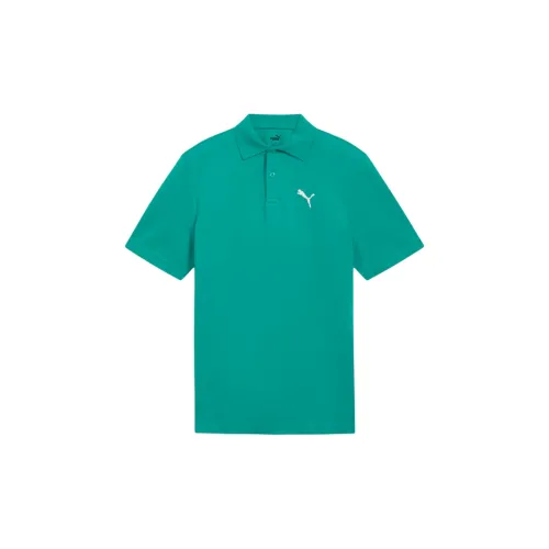 PUMA Essential Pique Polo Shirts Men Shiny Green