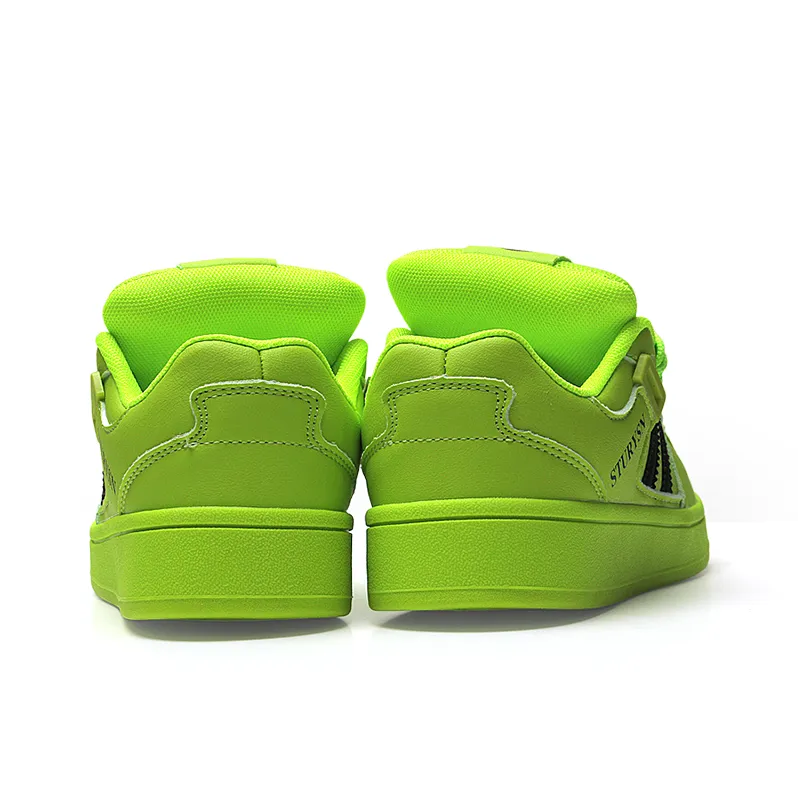 STUR YSN Wear resistant And Lightweight Low Top Skateboard Shoes Unisex Neon Green-4