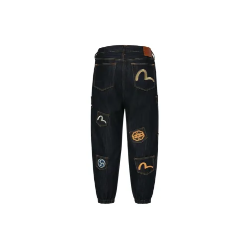 EVISU Casual Pants Men Denim Blue