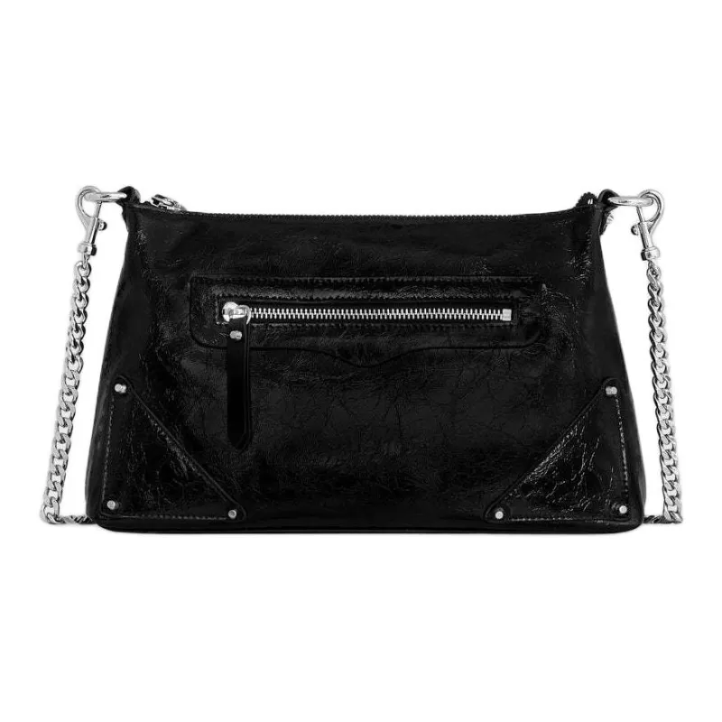 REBECCA MINKOFF Leather Crossbody Bag Shoulder Bag Women's Black-0