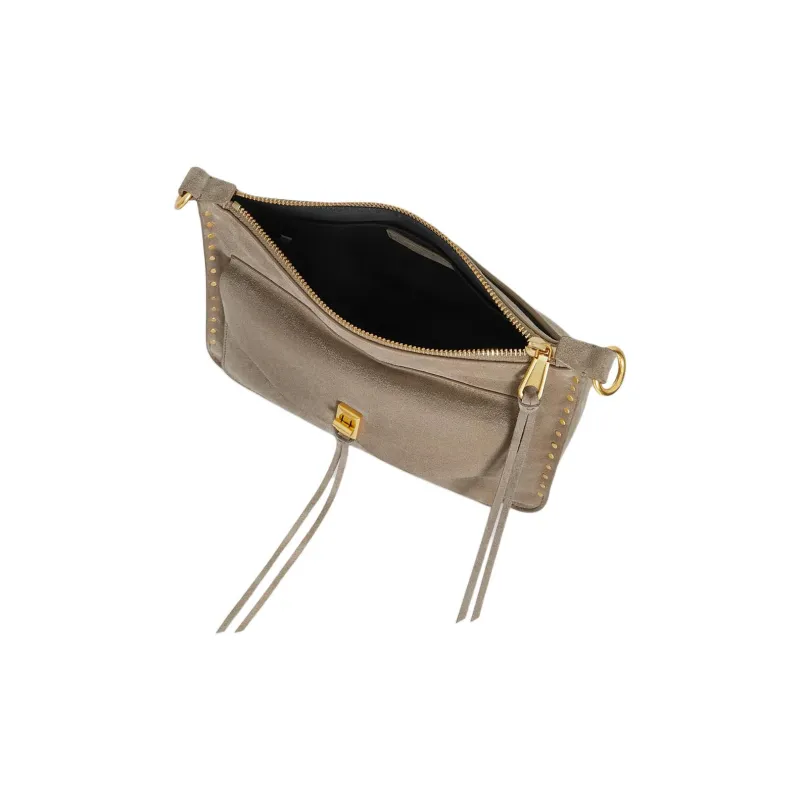 REBECCA MINKOFF Genuine Leather Suede Crossbody Bag Shoulder Bag Women's Clay Brown-2