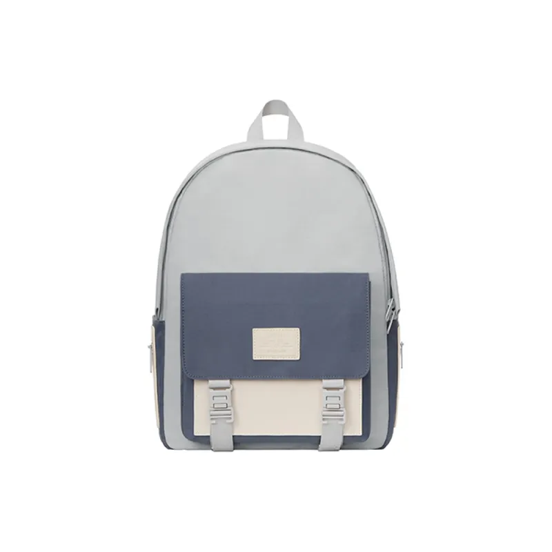 MR.ACE HOMME Fabric Lightweight Backpack Unique Design For College Students No Collisions Regular Unisex Smoke Blue-10