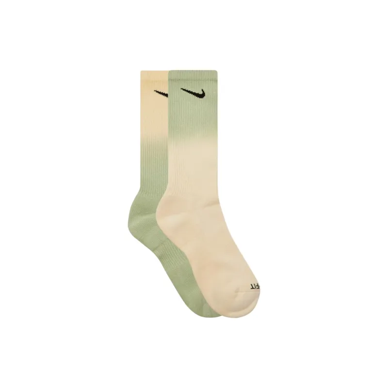 Nike Mid-Calf Socks Unisex 2 Pack Yellow Green-2